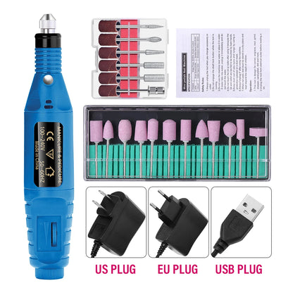 Portable Professional Electric Nail Drill Machine – Manicure & Pedicure Drill Set for Home and Salon Use