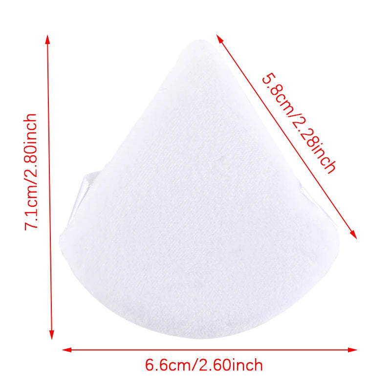 SHIDISHANGPIN Triangle Velvet Powder Puff – Reusable Face Cosmetic Sponge, Mini Cotton Makeup Puff for Foundation, Eyeshadow, and Beauty Tools (1/2/3/6pcs)