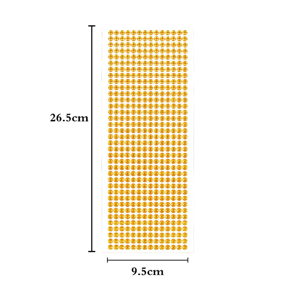 1040/900/504Pcs Acrylic Drill DIY Crystal Rhinestone Self-Adhesive Stickers for Phone Cases, Cards, and Crafts