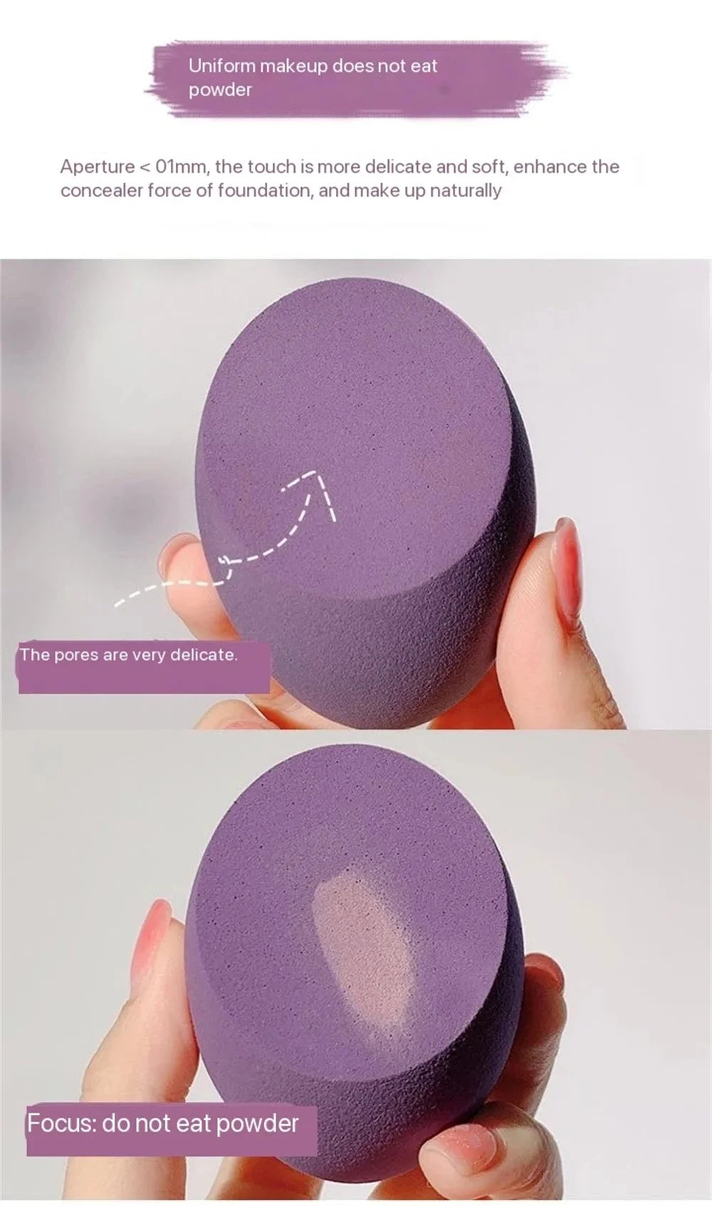 4PCS Makeup Sponge Blender Beauty Egg Cosmetic Puff – Soft Foundation & Powder Sponges for Women, Professional Beauty Tools